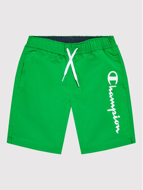 Champion Champion Pantaloncini da bagno Embroidered Script Logo 306107 Verde Regular Fit