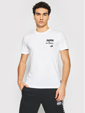 Puma Puma T-Shirt MR DOODLE 598641 Λευκό Regular Fit