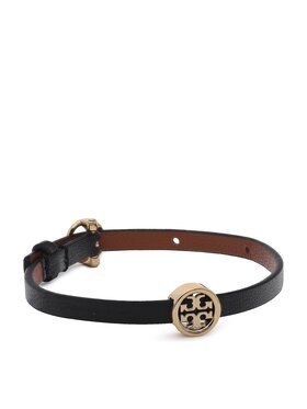 Tory Burch Tory Burch Bransoletka Miller Leather Bracelet 88955 Czarny