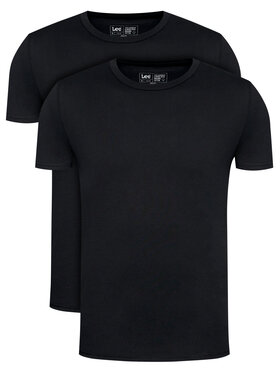 Lee Lee Komplet 2 t-shirtów Twin Pack Crew L680CM01 Czarny Fitted Fit
