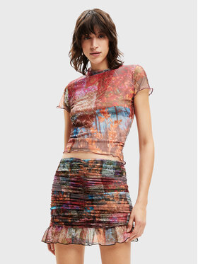 Desigual Desigual Bluzka Bora 22WWTK10 Kolorowy Slim Fit
