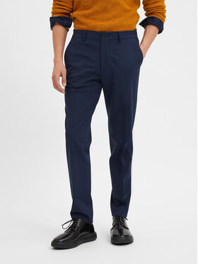 Selected Homme Selected Homme Spodnie materiałowe 16085270 Granatowy Slim Fit