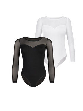 Teyli Teyli Body z siateczką Willow Kolorowy Regular Fit