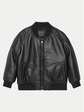 Guess Guess Jacke aus Kunstleder N5RL08 WH2J0 Schwarz Regular Fit