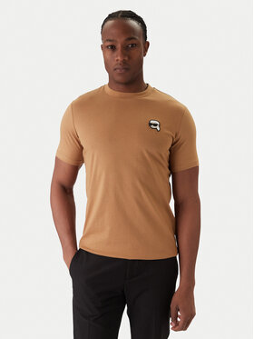 KARL LAGERFELD KARL LAGERFELD T-Shirt 755710 561224 Beżowy Regular Fit