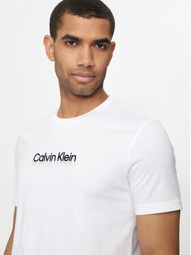 Calvin Klein T-shirt Flock Logo K10K113118 Bijela Regular Fit