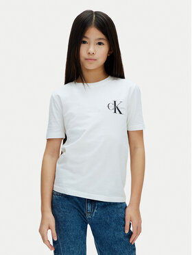 Calvin Klein Jeans Calvin Klein Jeans T-Shirt Chest Monologo LV1CKSJA32 Λευκό Regular Fit