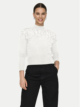 ONLY ONLY Kampsun Alba 15332081 Valge Regular Fit
