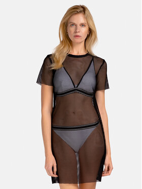 Miss Lou Miss Lou Vestito da spiaggia O-MM2-CZ Nero