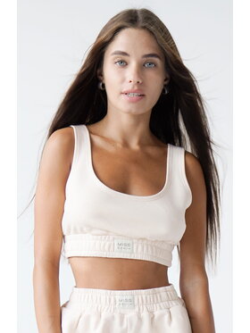 MissDenim MissDenim Top Flippy Top Beżowy Basic Fit