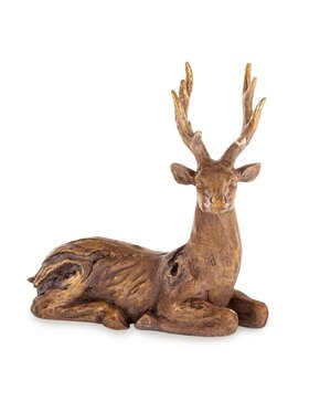 MIAhome MIAhome Figurka leżący renifer NORIS-2 Brązowy