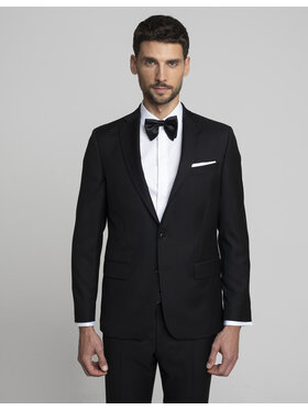 Borgio Borgio Marynarka martello Czarny Slim Fit