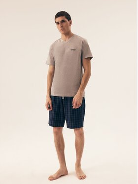 Henderson Henderson Piżama 42618 Szary Regular Fit