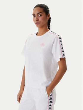 Kappa Kappa T-krekls Banda Adi 371U6WW Balts Regular Fit