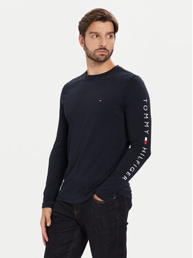 Tommy Hilfiger Tommy Hilfiger Majica z dolgimi rokavi Logo MW0MW09096 Mornarsko modra Regular Fit