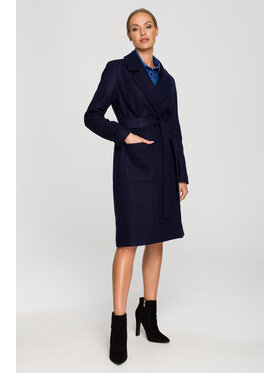 Made of Emotion Made of Emotion Cappotto di transizione M708 Blu scuro Casual Fit