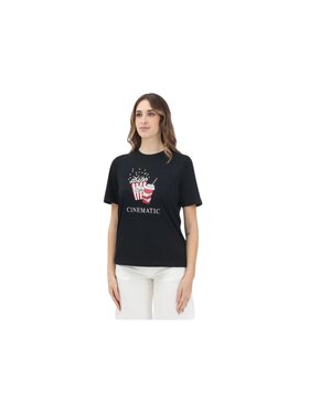ONLY ONLY T-shirt Maglia onlbust life ss popcorn Nero Regular Fit