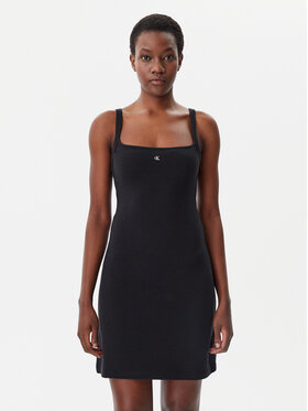 Calvin Klein Jeans Calvin Klein Jeans Rochie de vară J20J225272 Negru Slim Fit