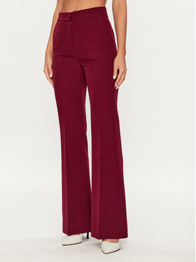 Maryley Maryley Hlače iz tkanine 23IB587/41GI Bordo rdeča Regular Fit