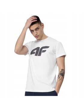 4F 4F T-Shirt TTSHM537 Biały Comfortable Fit