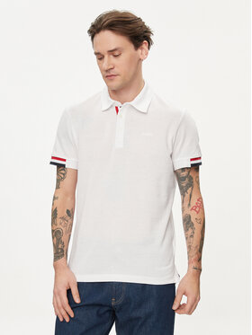 Geox Geox Tricou polo M4510L T2649 F1492 Alb Regular Fit