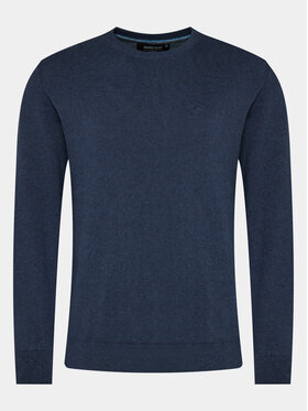 INDICODE INDICODE Sweter Wildman 35-697 Granatowy Regular Fit