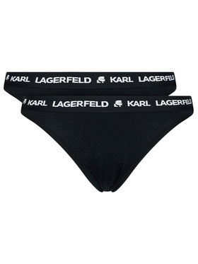 KARL LAGERFELD KARL LAGERFELD Komplet 2 par fig klasycznych Logo Set 211W2127 Czarny