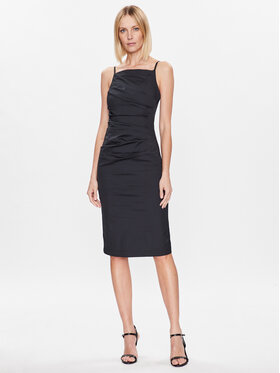Marella Marella Koktejlové šaty Filing 2332213532 Černá Slim Fit