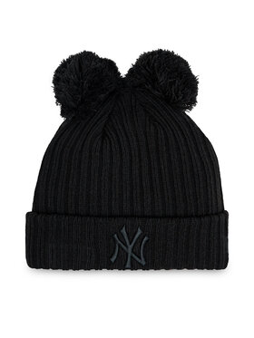 New Era New Era Шапка Double Pom New York Yankees Beanie 60364290 Черен