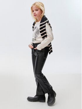 Mayoral Mayoral Шкіряні штани 7.508 Чорний Regular Fit