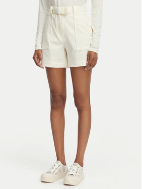 Guess Guess Medžiaginiai šortai W6GD01 W1415 Kreminė Regular Fit