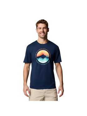 Columbia Columbia T-Shirt Columbia Path Lake II Graphic Tee Granatowy Regular Fit