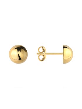 Fugart Fugart Kolczyki Kolczyki złote pół kulki gładkie 6 mm FUG7-17-K00620-2 Złoty