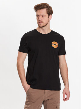 Alpha Industries Alpha Industries T-Shirt NASA Davinci T Černá Regular Fit