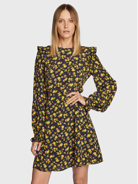 Tommy Hilfiger Tommy Hilfiger Kasdieninė suknelė Moss Crepe Rose WW0WW37093 Juoda Regular Fit