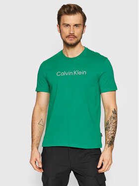 Calvin Klein Calvin Klein T-Shirt Raised Striped Logo K10K108842 Grün Regular Fit