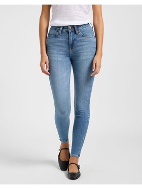 Lee Lee Jeansy SCARLETT HIGH ZIP Niebieski Skinny Fit