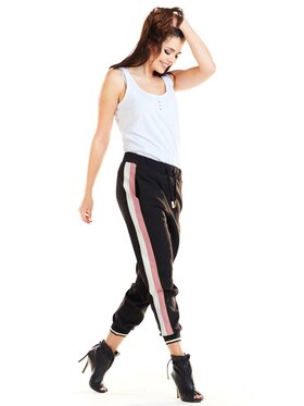Awama Awama Spodnie damskie A266 Różowy Basic Fit