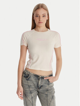 Guess Guess Tričko W6RI39 KCBF1 Écru Regular Fit