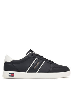 Tommy Jeans Tommy Jeans Laisvalaikio batai Lightweight Flag Leather Court EM0EM01758 Juoda