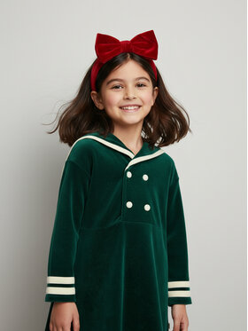 MINI RODINI MINI RODINI Haljina za svaki dan Sailor 2515010975 Zelena Regular Fit