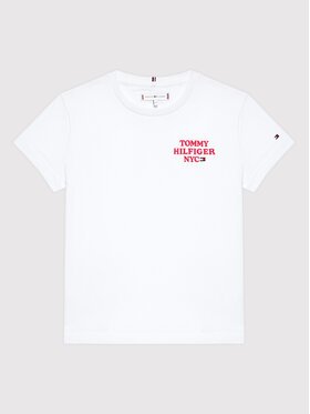Tommy Hilfiger Tommy Hilfiger T-Shirt Nyc Graphic KG0KG06671 D Biały Regular Fit