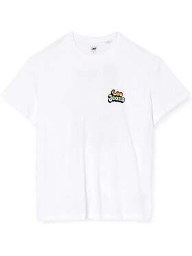 Lee Lee T-shirt PRIDE TEE CHEST GRAP Bianco Regular Fit