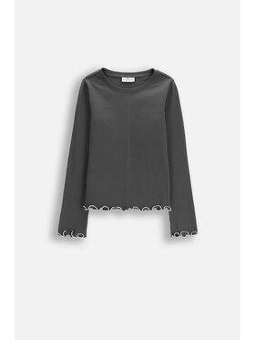 Coccodrillo Coccodrillo Longsleeve WC6143103HGJ-020 Szary Regular Fit