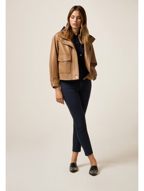 Oltre Oltre Pantaloni di tessuto P728R008665N034 Blu Skin Fit