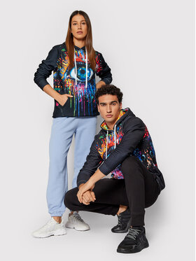 Mr. GUGU & Miss GO Mr. GUGU & Miss GO Džemperis Unisex Black Fullprint Juoda Regular Fit