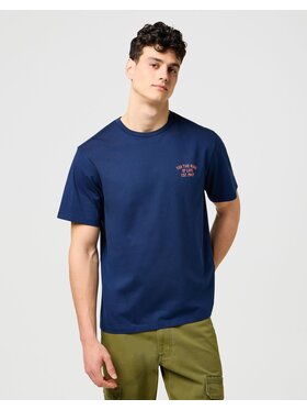 Wrangler Wrangler T-Shirt GRAPHIC TEE Niebieski Relaxed Fit