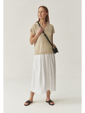 TATUUM TATUUM Spódnica maxi SAND Biały A-Line Fit