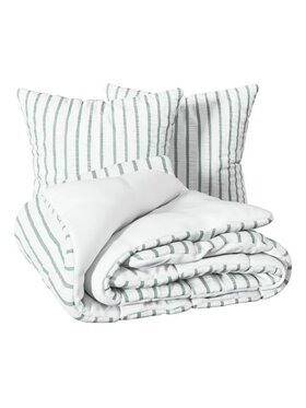 MIAhome MIAhome Komplet pościeli bawełnianej Stripes 240x220 cm Biały