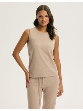 Esotiq Esotiq Top 44069 Beżowy Regular Fit